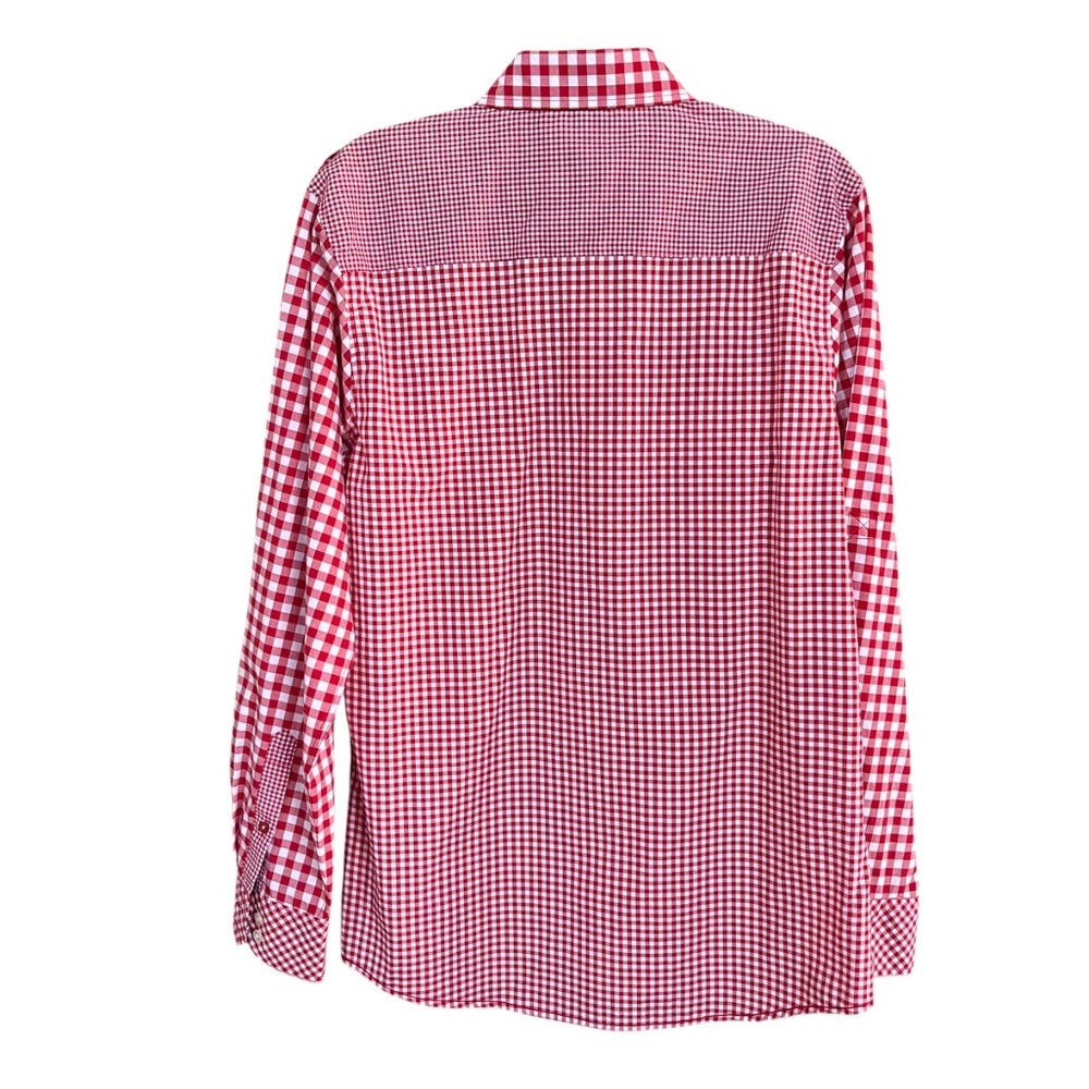 Sovereign Code Sherman Red Gingham Button Up Roll… - image 2